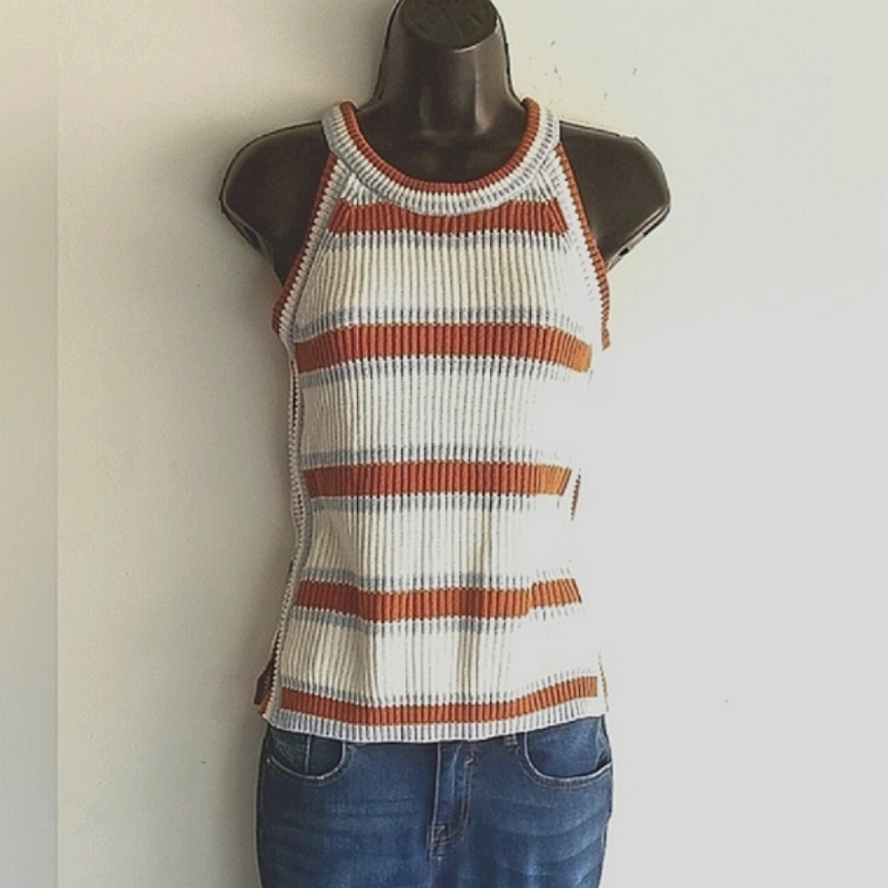 Halter Striped Sweater